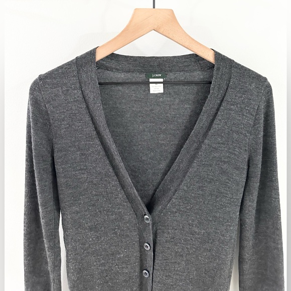 J. Crew Merino Wool Cardigan Gray Size XS - Picture 3 of 6
